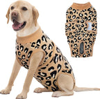 FUAMEY Dog Surgery Recovery Suit, Soft Breathable Neuter Suit for Male Dogs | Post Neuter Surgery Suit, Alternative to Cone of Shame, Wound Care for Dogs, Anti-lick Dog Recovery Suit Brown Leopard XL