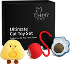 Oh My Cat! Interactive cat Toys – Automatic Electric self-Play Toy Pack Supplies for Bored Indoor Cats, Kittens, and Adult Pets; Moving Stimulation Games, Cute Catnip Ball, Funny Exercise Gift