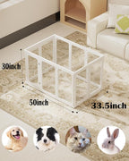Acrylic Dog Playpen Indoor, 30" H 10 Panels Clear Dog Play Pen | Transparent Puppy Playpen, Easy Assembly. Exercise Pen For Small/Medium Dogs. Indoor Training, Play & Safe Containment