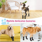 SCENEREAL Anti Slip Dog Socks to Prevent Licking Paws for Hardwood Floors | Double Sides Dog Shoes Boots & Paw Protectors for Hot/Cold Pavement, Dog Grippy Booties for Small Medium Large Senior Dogs