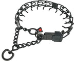 Herm Sprenger Black Stainless Steel Dog Collar with Short Links and Quick Release ClicLock Buckle Made in Germany (20in x 3.0mm (Neck Size up to 16-17in)