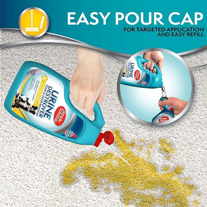 Simple Solution Urine Destroyer, Pet Urine Enzyme Cleaner, Gallon | Urine Odor Eliminator, Pet Stain Remover, Dog Urine Remover, Cat Urine Neutralizer, Carpet Cleaner, Spot Floor Cleaner
