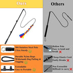 Flirt Pole for Dogs, Heavy Duty Dog Teaser Wand with 3 Replacement Rope | Interactive Tug of War Chase Toy for Small Medium Large Dogs Portable Outdoor Exercise Training Play Equipment