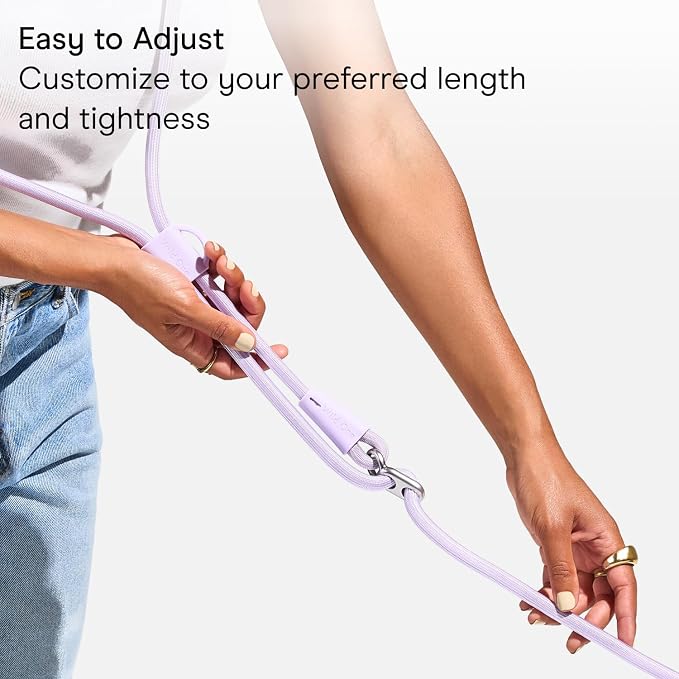 Wild One Hands-Free Adjustable Rope Dog Leash, Standard: 4' to 8.5' Long, .5" Wide, Adjustable for Crossbody, Waist & Handheld, Spruce