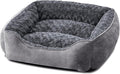 JOEJOY Rectangle Dog Bed for Large Medium Small Dogs - Washable Orthopedic Sofa Bed, Soft Breathable Puppy & Pet Cuddler, Durable Calming Dog Bed with Anti-Slip Bottom, Multiple Sizes, Dark Grey