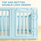 Dog Playpen, Clear Dog Pen, Dog Pen Indoor, Easy to Install and Remove Dog Play Pen, Puppy Playpen Suitable for Dogs, Cats,Dog Playpen Indoor (Blue, 30.3 inch Height, 8 Panels)