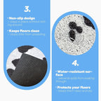 Doro Cat Litter Mat 23x15 Inch Waterproof Litter Trapping Mat | Original Cow Pattern Design, Regular Size, Durable PVC, Easy to Clean, Urine-Proof