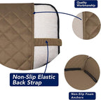 PureFit Reversible Quilted Sofa Cover, Water Resistant Medium Slipcover Furniture Protector, Washable Couch Cover with Non Slip Foam and Elastic Straps for Kids, Dogs, Pets (Loveseat, Camel/Ivory) | Camel/Ivory, Water Resistant Couch Protector, Washabl...
