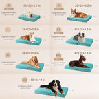 EHEYCIGA Orthopedic Dog Bed Extra Large with Removable Washable Cover,50x36 | Egg Crate Foam Support,Durable Oxford fabric,Non-Slip Bottom,Machine Washable,Soft Waterproof Plush Pet Bed Mat For Crate