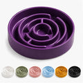 Ceramic Slow Feeder Dog Bowl, 1.5 Cup Puzzle Dish for Small Medium Dogs | Glazed ceramic maze bowl with 1.5-cup capacity for dry or wet food, sized for small and medium dogs