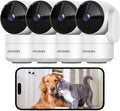 Home Security Cameras, Alexa Camera for Baby/Elderly/Dog/Cat Monitoring | AI Smart Detection & Alarm, 2-way Audio, Night Vision, 2.4G WiFi Control, Cloud & SD Card Storage, Alexa Assistant, 4 Pack