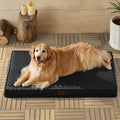 BFPETHOME Outdoor Dog Beds for Large Dogs, Waterproof Dog Bed for Medium, Large, Extra Large Dogs, Orthopedic Pet Bed with Removable Washable Cover, Egg Crate Foam Pet Bed Mat. (30 x 20in, Black)