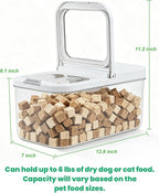 TBMax Pet Dog Cat Food Storage Container 6 Lbs with Airtight Flip-up Lid | One-press Open Lid for Easy Access & Scoop, Airtight Bin Ideal for Pet Food Treat, Small Animal Food Storage, Space-Saving