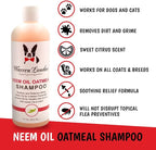 Warren London Neem Oil with Oatmeal Dog Shampoo - Deep Cleansing & Moisturizing for Sensitive Skin - Itch Relief & Odor Control - Made in USA - 17 oz