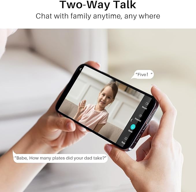 WUUK 4MP Indoor Pan/Tilt Wired Security Camera, Baby Monitor Pet Camera | Smart Motion Detection & Tracking, 360-Degree, 2-Way Audio, Night Vision, No Subscription, Compatible with Alexa & Google