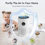 Tailulu Air Purifiers for Home Bedroom with Washable Filter Up to 1360 Ft² | HEPA Air Purifiers Large Room for Pet Dander Smoke Odor Dust Pollen with Timer Fragrance Sponge Sleep Mode