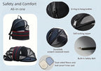 Interactive Expandable Pet Carrier Backpack for Cats & Small Dogs-Interactive Opening Pet Tent Backpack. Expandable for Extra Space.Breathable,Foldable Nest Bed for Travel, Walks,Vet & Home-Black