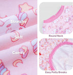 KYEESE Dog Pajamas Velvet Dog Pajamas Large Sized Dogs Soft Dogs Clothes Pjs with Pink Unicorn Pattern Stretchy Pet Jammies Coat Comfy Pet Onesie Costume, 3X-Large