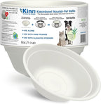 Kinn Kleanbowl Disposable Dog Food Bowls, 8 oz, Pack of 50 | Frame System Refills, Use for Travel, Boarding, or Crate, Compostable, No Plastic, Leakproof