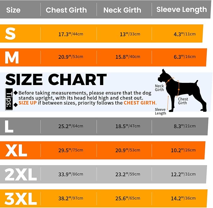 Lelepet Dog Recovery Sleeve for Wounds Front Legs, Stop Licking Dog Shirt | Elbow Protector for Leg Injuries Shoulder Wounds After Surgery Male Female,Zippered Long-Sleeved Shirt Cone Alternative S-3XL