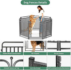 40 Inch Dog Playpen Outdoor, 20 Panels Puppy Playpen Heavy Duty Dog Play Pen Indoors, Rust Resistant Dog Pen for Large/Medium/Small Dogs, Dog Fence for RV Camping