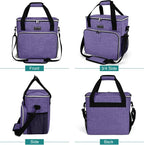BAGLHER Dog Travel Bag, Pet Travel Bag (ALL Pet Travel Supplies), With 2 Pet Food Containers and 2 Collapsible Silicone Bowls; Essential Kits for Pet Travel Purple