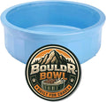 Pet Crock Bowl – Thick Durable Plastic Non-Tip Food & Water Dish for Dogs, Cats & Small Animals – Indoor/Outdoor – Chew Resistant, Easy Clean (Bright Blue, Large 48oz)