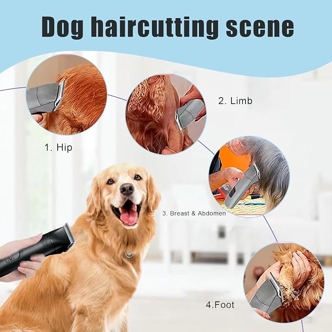 4FC Dog Grooming Replacement Blades Compatible with Andis Clipper | Compatible with Oster A5,Wahl km10 Dog Clippers,Size-#4FC, 3/8-Inch Cut Length (9.5mm),3-Pack