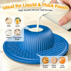 Multi-Purpose Silicone Slow Feeder & Lick Mat for Dogs & Cats (Blue)