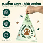 Compostable Dog Poop Bags 270 Count (18 Rolls), 9x13 Inch, BPI Certified, Plant-Based Leak Proof Unscented Green Eco-Friendly Waste Bags (Green)