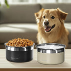Gardner Pet Slow Water Bowl for Dogs – No Spill, Anti-Splash Floating Plate Design, Slows Drinking to Reduce Mess, Keeps Water Clean & Floors Dry, 3.8L(Black)