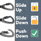 6 Foot Dog Leash, Two Extra Padded Handles, Locking Carabiner Clip, Reflective for Night Visibility, Weatherproof, Heavy Duty Rope Leash, Roam Gear (Brown)