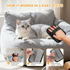Pet Hair Removal Glove,Reusable Electrostatic Pet Hair Remover Glove,Washable Grooming Tool for Cats, Dogs, Furniture, Car Seats, & Carpets(2 Piece)
