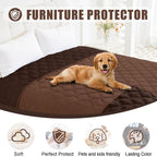 Smiry Waterproof Dog Bed Cover, Reversible Pet Blanket for Sofa Couch | Soft Washable Dog Blanket, Leakproof Couch Cover for Dogs Cats & Furniture Protection, 82x102, Brown/Chocolate