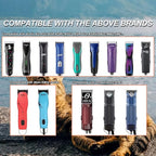 40# Detachable Dog Blades Compatible with Andis/Oster A5 Grooming | Compatible with wahl km10 dog clipper,Cut Length 1/100"(0.25mm),Made of Ceramic Blade & Stainless Steel Blade