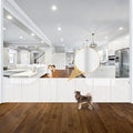 Reinforced 42" Tall Dog Gate 195" Extra Wide Retractable Baby Gate, White | Indoor Tall Pet Gate, Outdoor Retractable Gate, Space-Saving, Easy to Use, Safety Lock, Scratch-Resistant Mesh, Easy Install