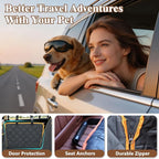 Dog Car Seat Cover for Back Seat – 900D Oxford Heavy Duty Hard Bottom Extender, Waterproof Dog Hammock with Mesh Window, Joint-Friendly Sponge Pad, Supports 600LBS – Fits Sedan/SUV