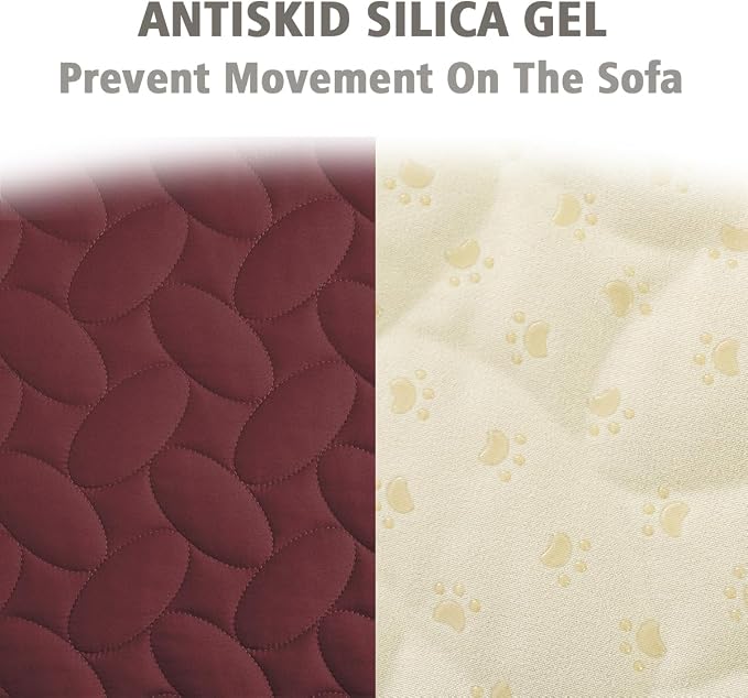 Ameritex Waterproof Pet Bed Cover Anti-Slip Dog Bed Blanket for Sofa and Furniture Waterproof New Pattern Design (Burgundy, 30x80 Inch (Pack of 1))