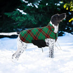 Kuoser Waterproof Dog Coat, Reversible Dog Jacket for Medium Dogs | Adjustable Durable Doggie Winter Coat Warm Puppy Cold Weather Apparel from Small to Large Breed, Xmas Green M