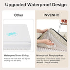 INVENHO Jumbo Orthopedic Dog Bed for Extra Large Dogs, Waterproof, Egg-Crate Foam Dog Couch Bed with Washable Removable Cover, Waterproof Lining and Nonskid Bottom