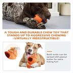 Durable Frozen Dog Chew Toy for Aggressive Chewers,Interactive Treat Dispensing Toy for Crate Training & Anxiety Relief,Food-Grade Nylon, Coffee Wood Fiber, Easy to Clean,For Medium & Large Dogs