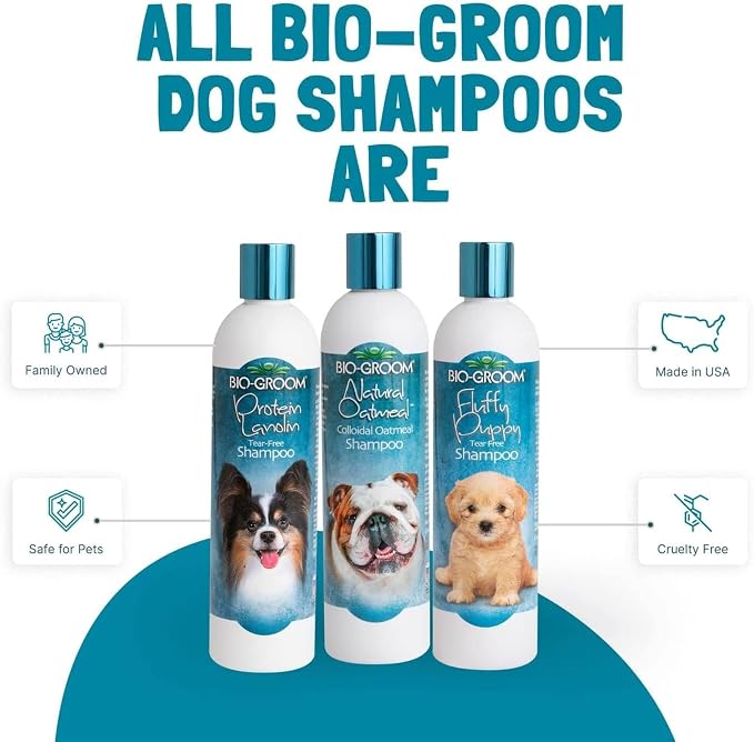 Bio-Groom Oatmeal Dog Shampoo, for Allergies and Itching, 12 fl oz, 2-Pack | Cruelty-Free, Dog Bathing Supplies, Puppy Shampoo for Sensitive Skin, Made in USA, Anti-Itch Products