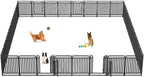 32 Inch Dog Playpen Outdoor, 32 Panels Puppy Playpen Heavy Duty Dog Play Pen Indoors, Rust Resistant Dog Pen for Large/Medium/Small Dogs, Dog Fence for RV Camping