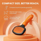Poodle Pet Slicker Brush - For Dogs, Cats, Rabbits - Matted/Loose Fur, Knots - Suitable for Doodle/Goldendoodle Grooming and Shredding Short/Long Hair (Orange)