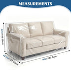 TAOCOCO Plastic Couch Cover 96" W Heavy Duty Clear 3 Seat Sofa Covers, Thick Vinyl Plastic Cover for Protection Against Cat & Dog Clawing, Waterproof & Dustproof Sofa Protector for Storage and Moving