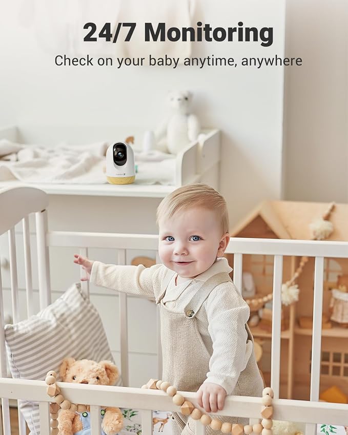 MUBVIEW 5G WiFi Indoor Security Camera No Subscription, Pet Camera with Phone App, Baby Monitor WiFi Smartphone, 2K Night Vision Pan-Tilt Dog Cam, Auto Tracking, 2-Way Audio, SD or Cloud Storage | Phone app, for baby rooms and pets, 2K night vision, pa...