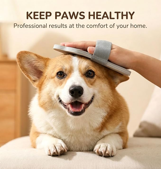 Dog Nail Scratch Board with Hand Strap for Small Medium Large Pets | Portable Non-Slip EVA Dog Nail File Scratcher Board, Stress-Free Silent Nail Grinder Trimming Tool, Lightweight
