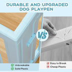 Dog Playpen, Clear Dog Pen, Dog Pen Indoor, Easy to Install and Remove Dog Play Pen, Puppy Playpen Suitable for Dogs, Cats,Dog Playpen Indoor (Blue, 30.3 inch Height, 10 Panels)