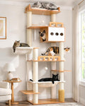 Gitelsnour Modern Cat Tree, 76'' Tall Cat Tower - 3 Big Platform GCT103WB