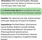 Nootie - Pet Shampoo for Sensitive Skin - Revitalizes Dry Skin & Coat - Natural Ingredients - Gentle Dog Shampoo - Cleans & Conditions
